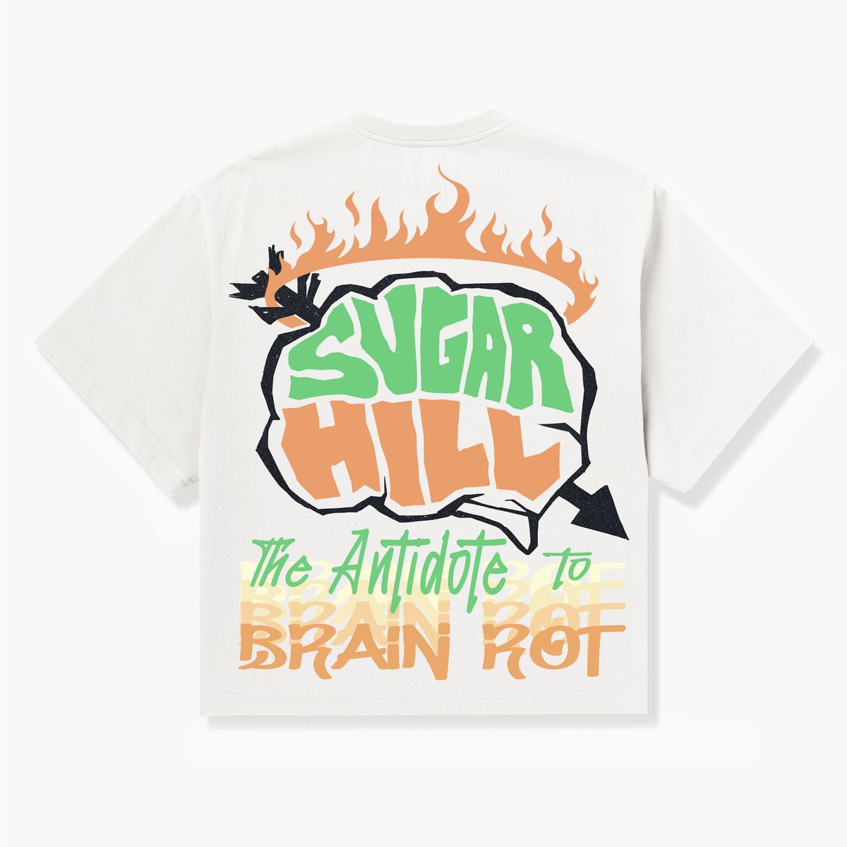 "BRAIN ROT" TEE SHIRT (WHITE)