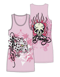 PINK LEOPARD RIB TANK DRESS
