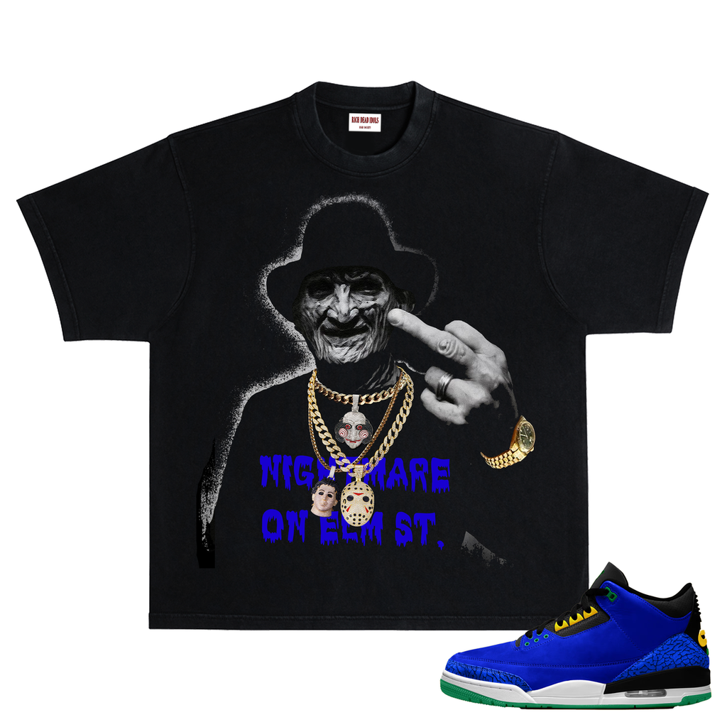"NIGHTMARE ON ELM STREET" T-SHIRT BLACK ROYAL