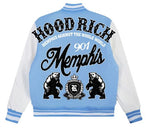 HOOD RICH RHINESTONES VARSITY JACKET