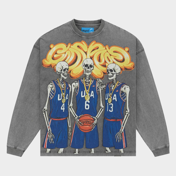 Dream Team II LS T-shirt NG (Grey Wash)
