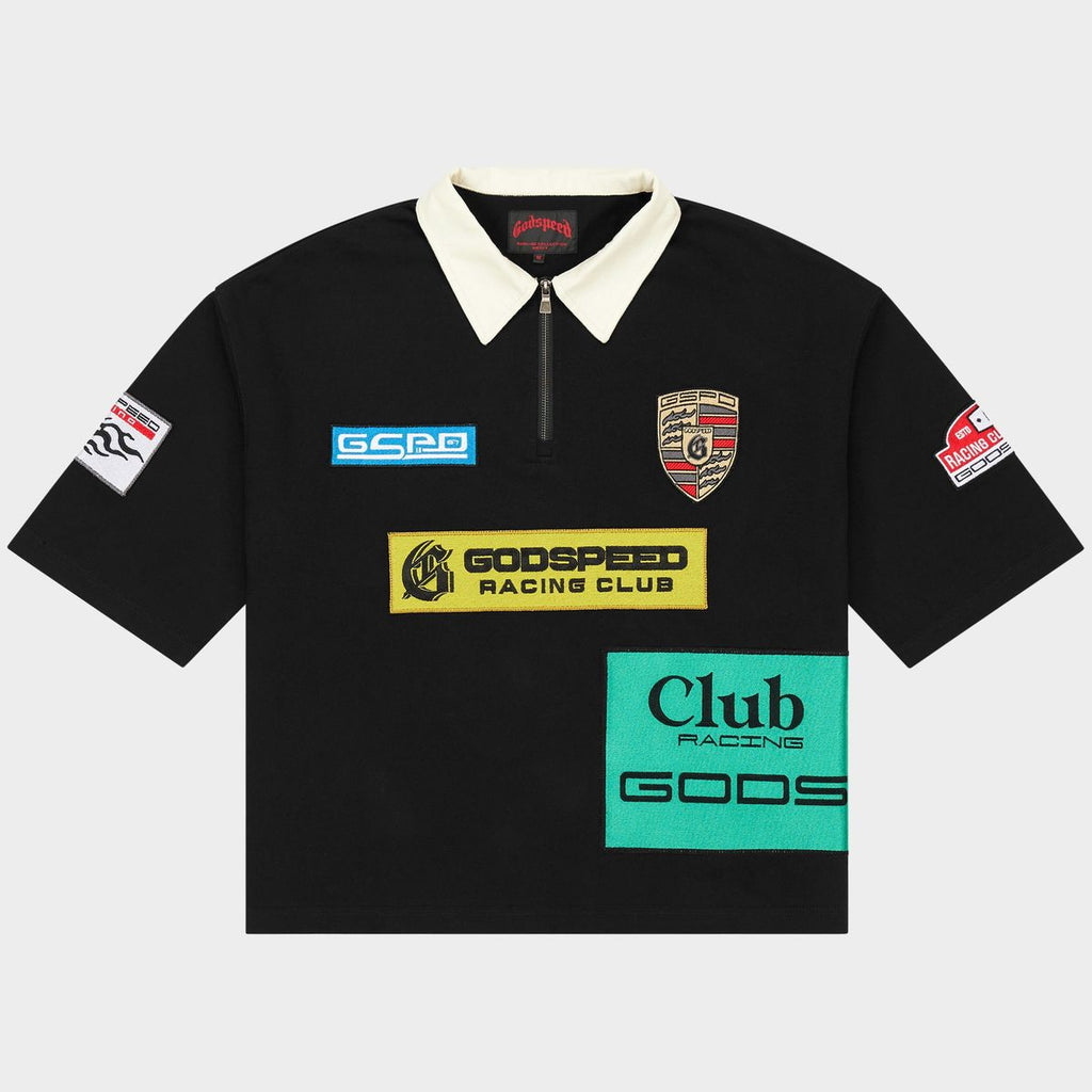 Grc Quarter Zip Short Sleeve Polo (Black)