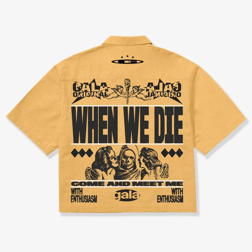 "GRAVEYARD" ZIP SHIRT (GOLD)