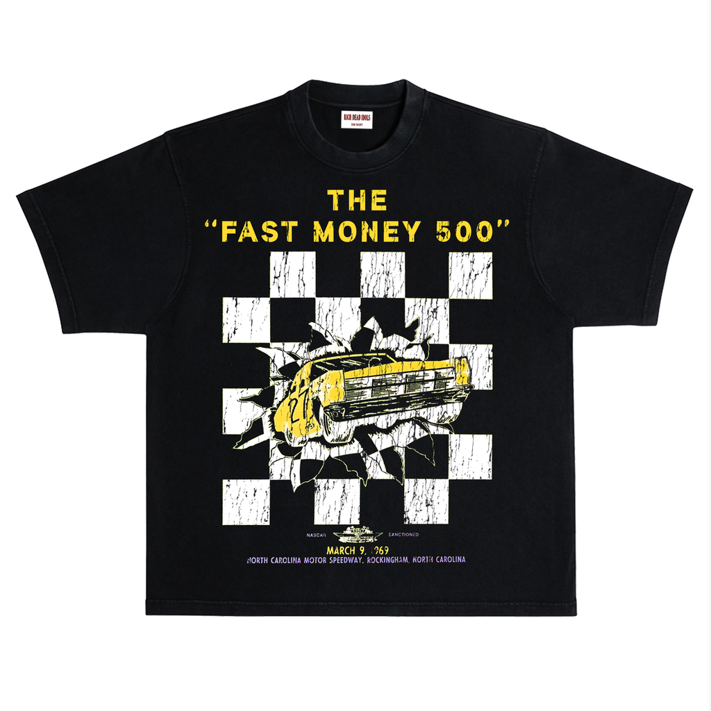 "FAST MONEY 500" T-SHIRT WHITE BLUE