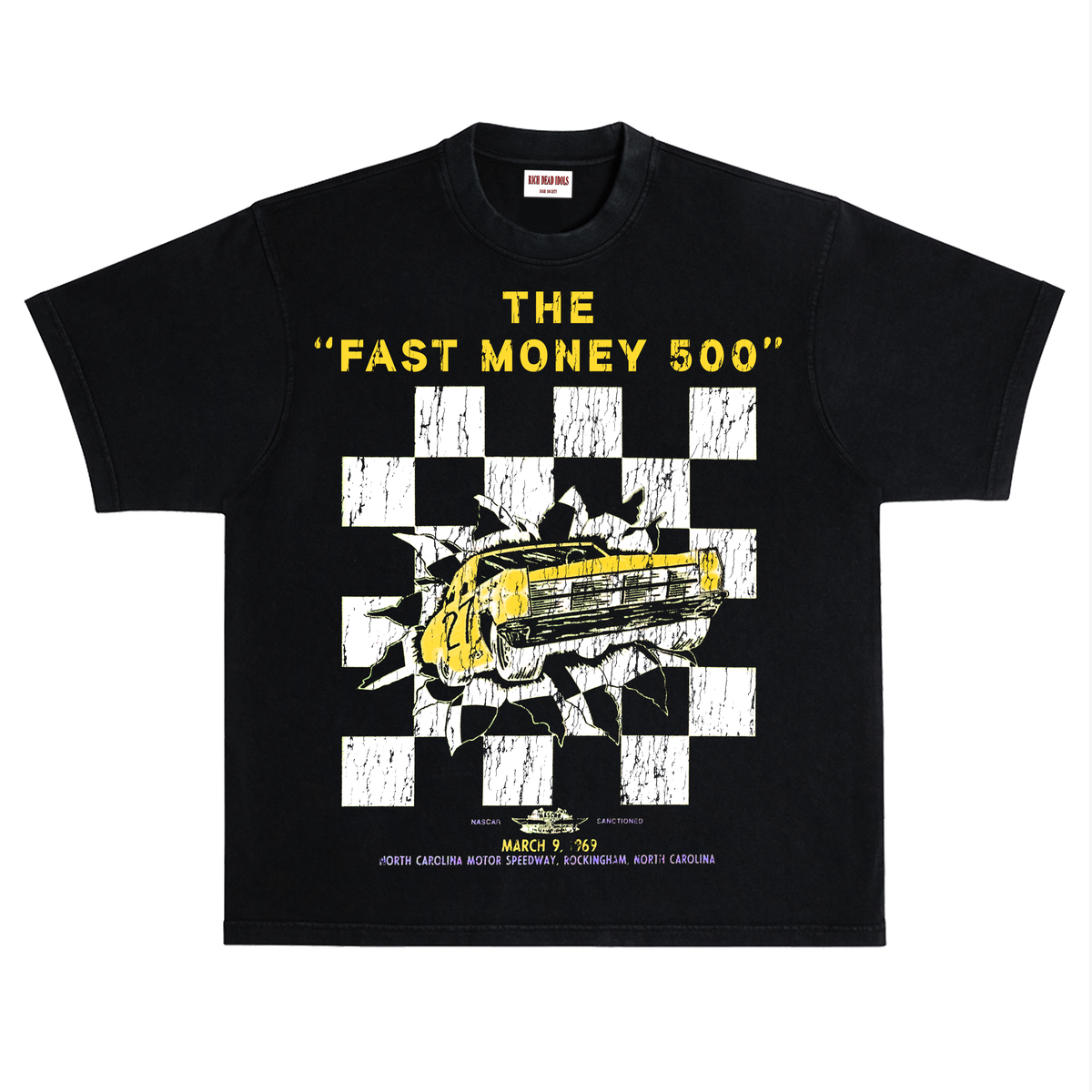 "FAST MONEY 500" T-SHIRT WHITE BLUE