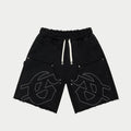 Carpenter Distressed Shorts (Black )
