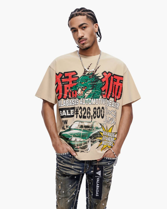 Japanese Motors Tee Beige