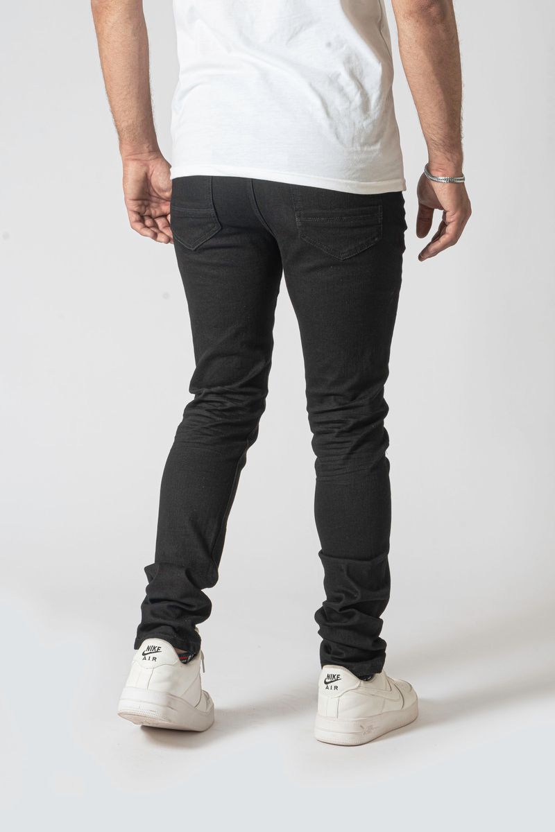 BLACK 3D RIPS - ULTRA SKINNY STRETCH DENIM