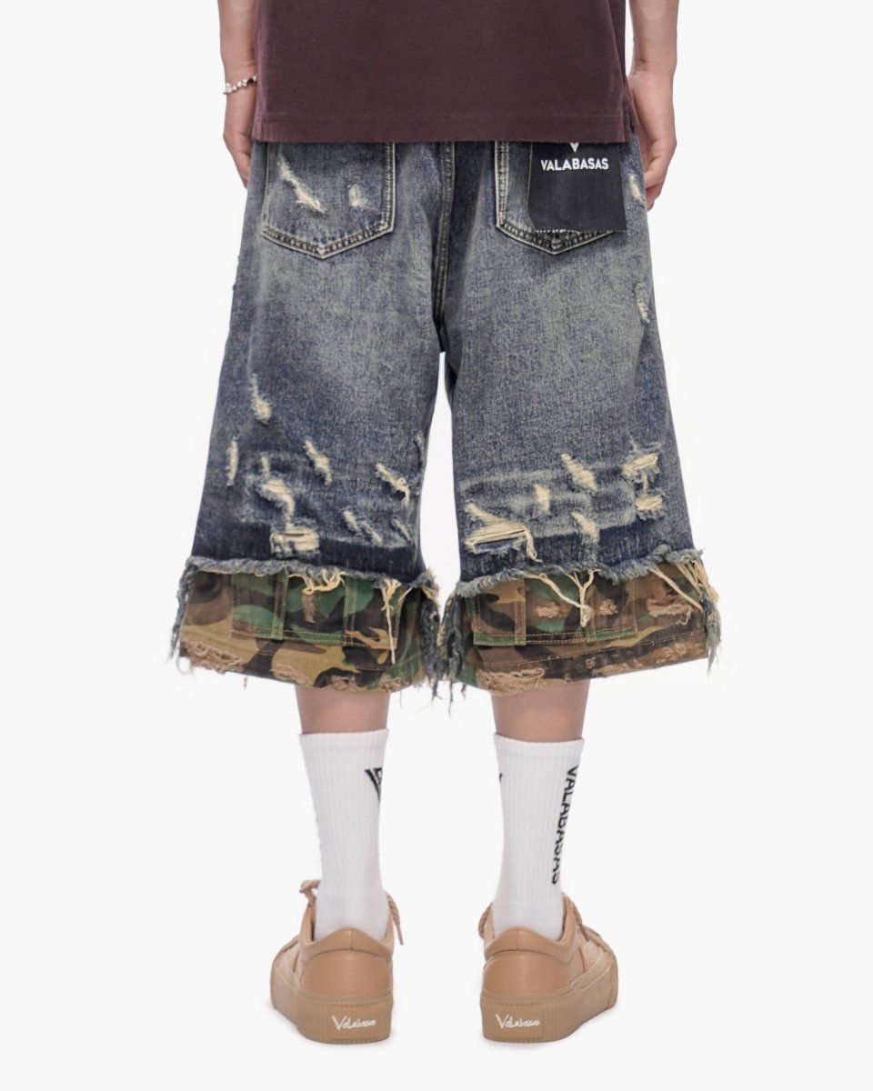 Plunder Jorts Dark Blue Wash