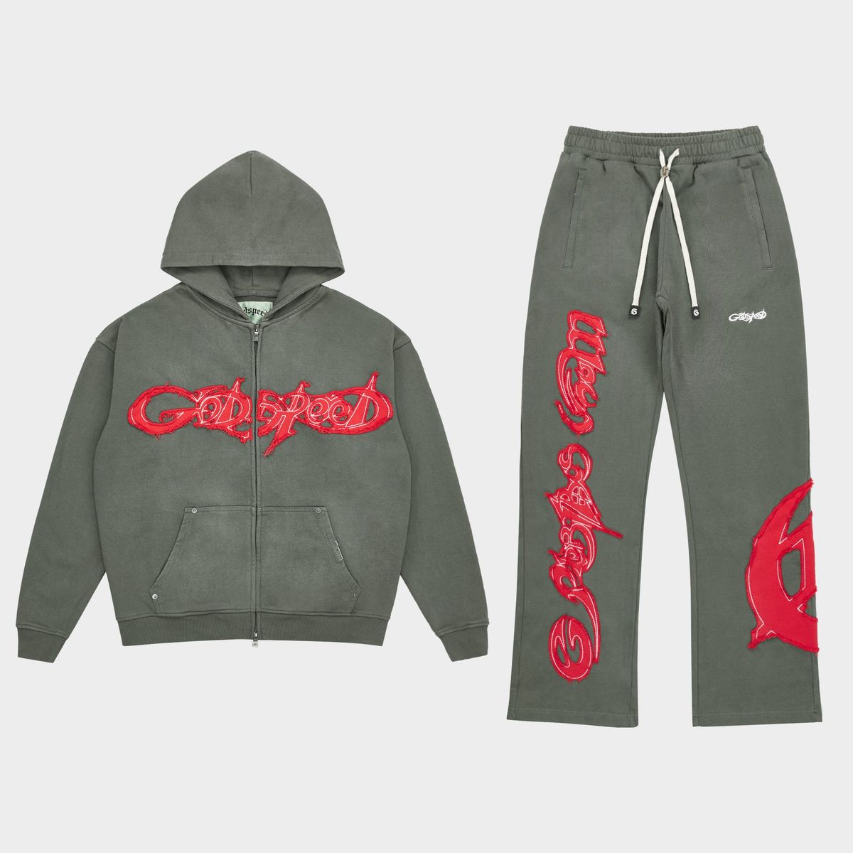 (MIA) Raw Import Sweatsuit (Grey/Red)