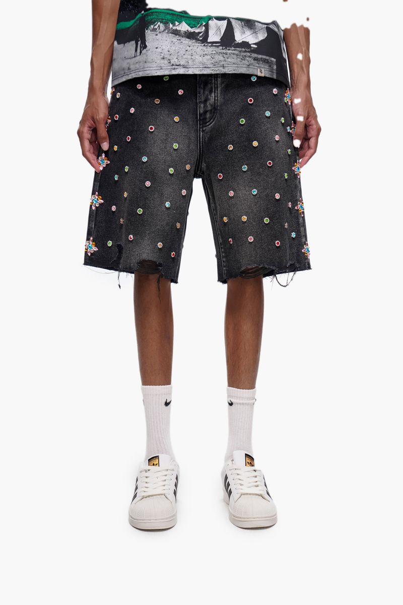 BOUNTY - Black Wash Denim Shorts