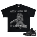 "ANOTHER QUAALUDE..." T-SHIRT BLACK GREY