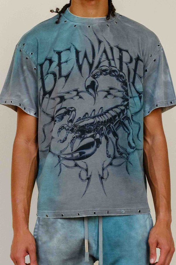 BE FIERCE GREEN MIST SCORPION TEE