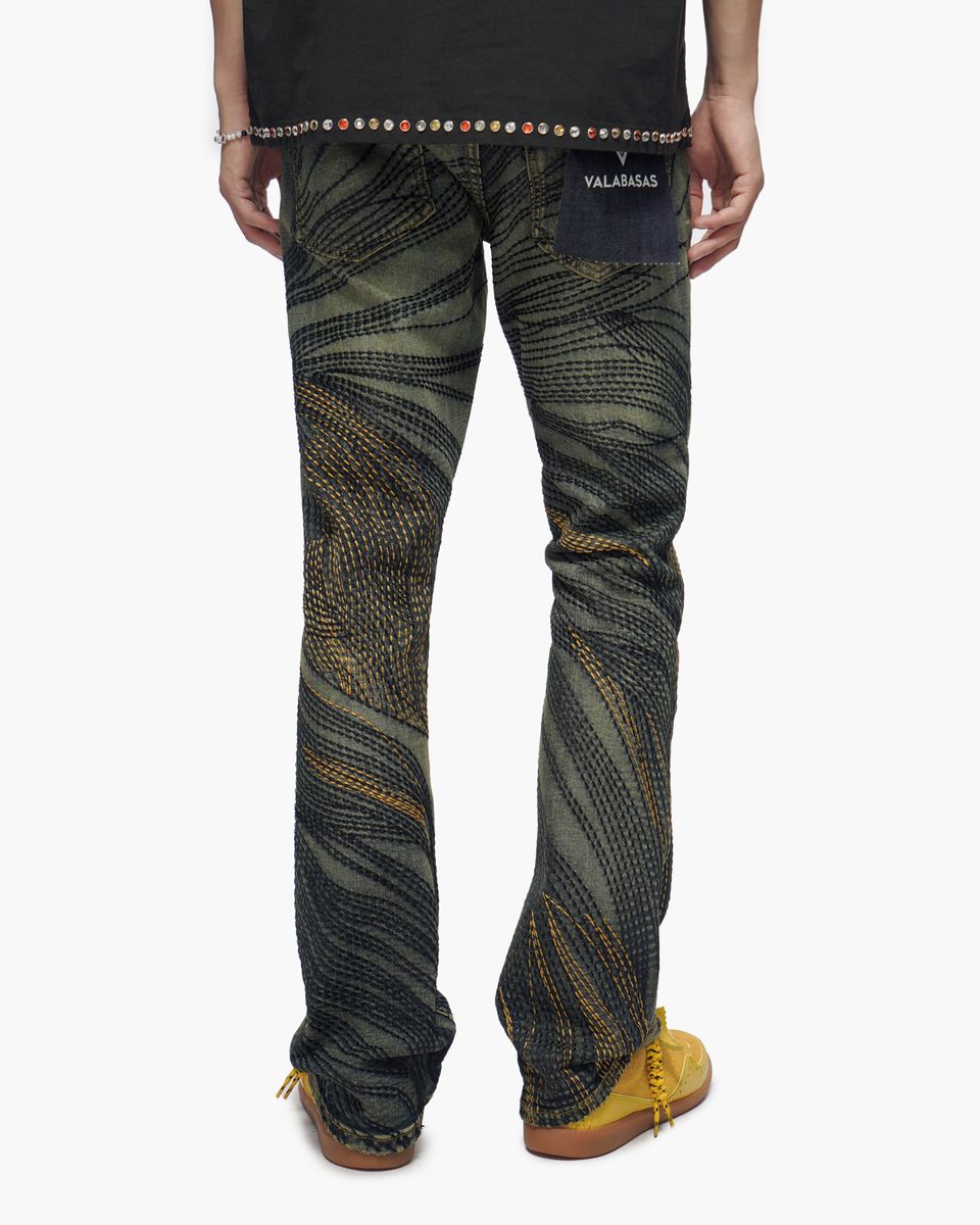 Knowledge Dark Vintage Wash Stacked Jeans