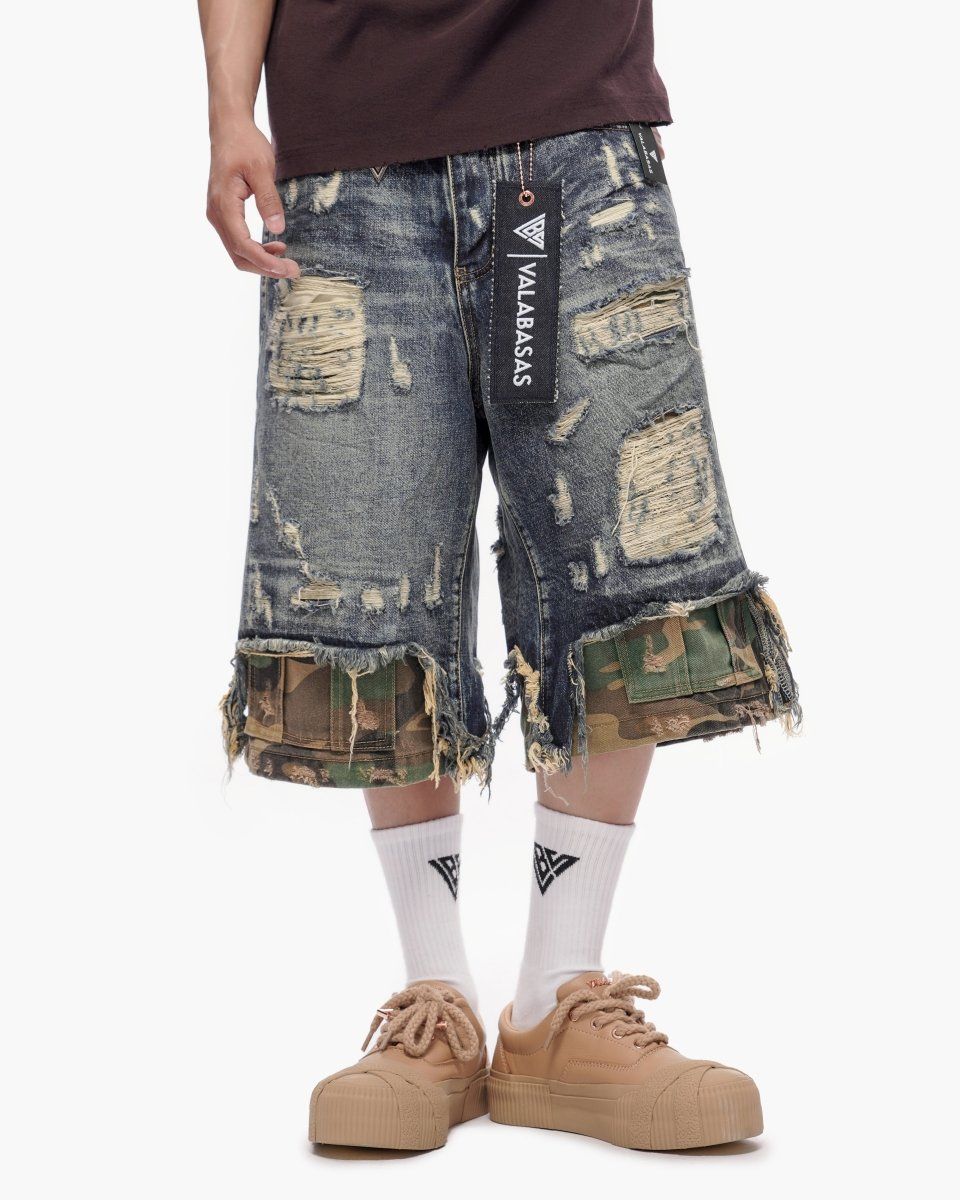 Plunder Jorts Dark Blue Wash