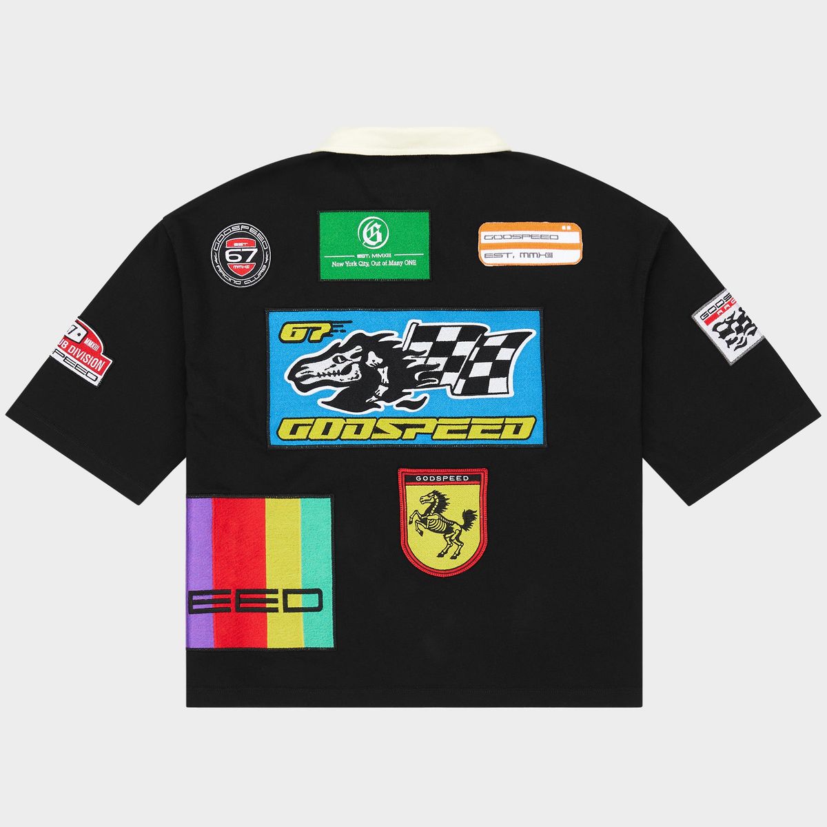 Grc Quarter Zip Short Sleeve Polo (Black)