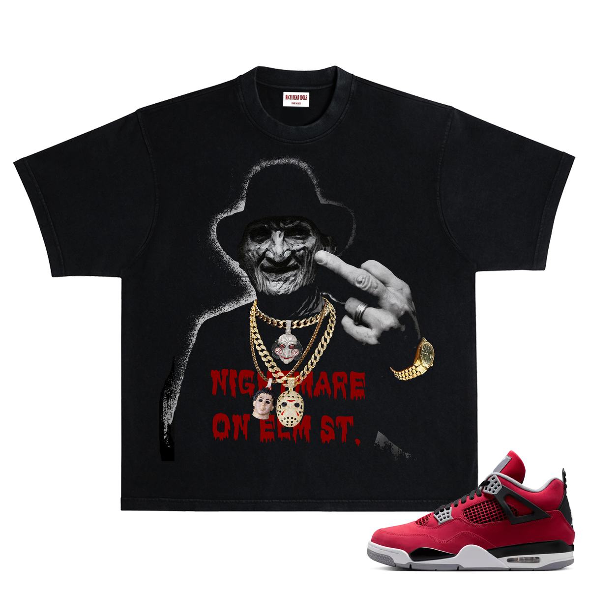 "NIGHTMARE ON ELM STREET" T-SHIRT BLACK ROYAL