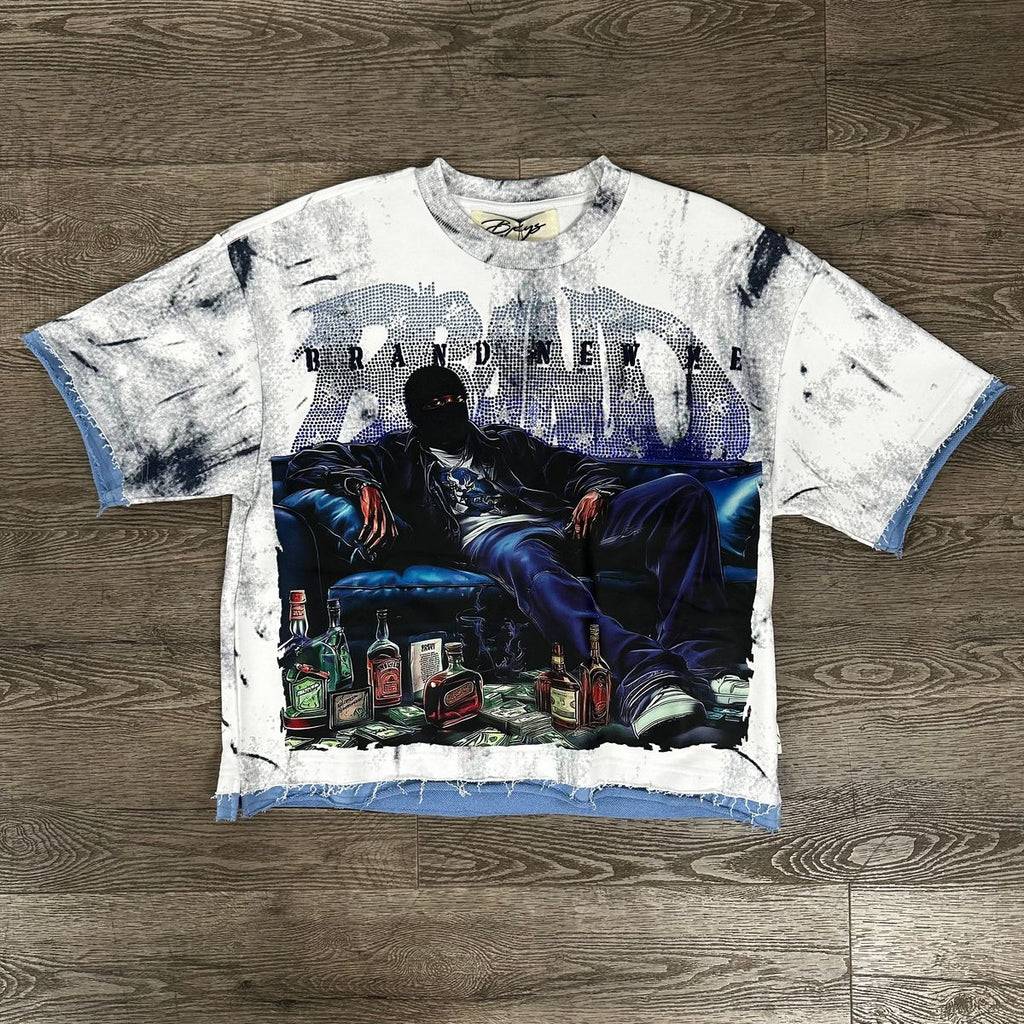 "BRAND NEW ME" F-TERRY CROPPED T-SHIRT