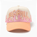 "HOTBOX" STRAPBACK HAT (CREAM/MANGO)