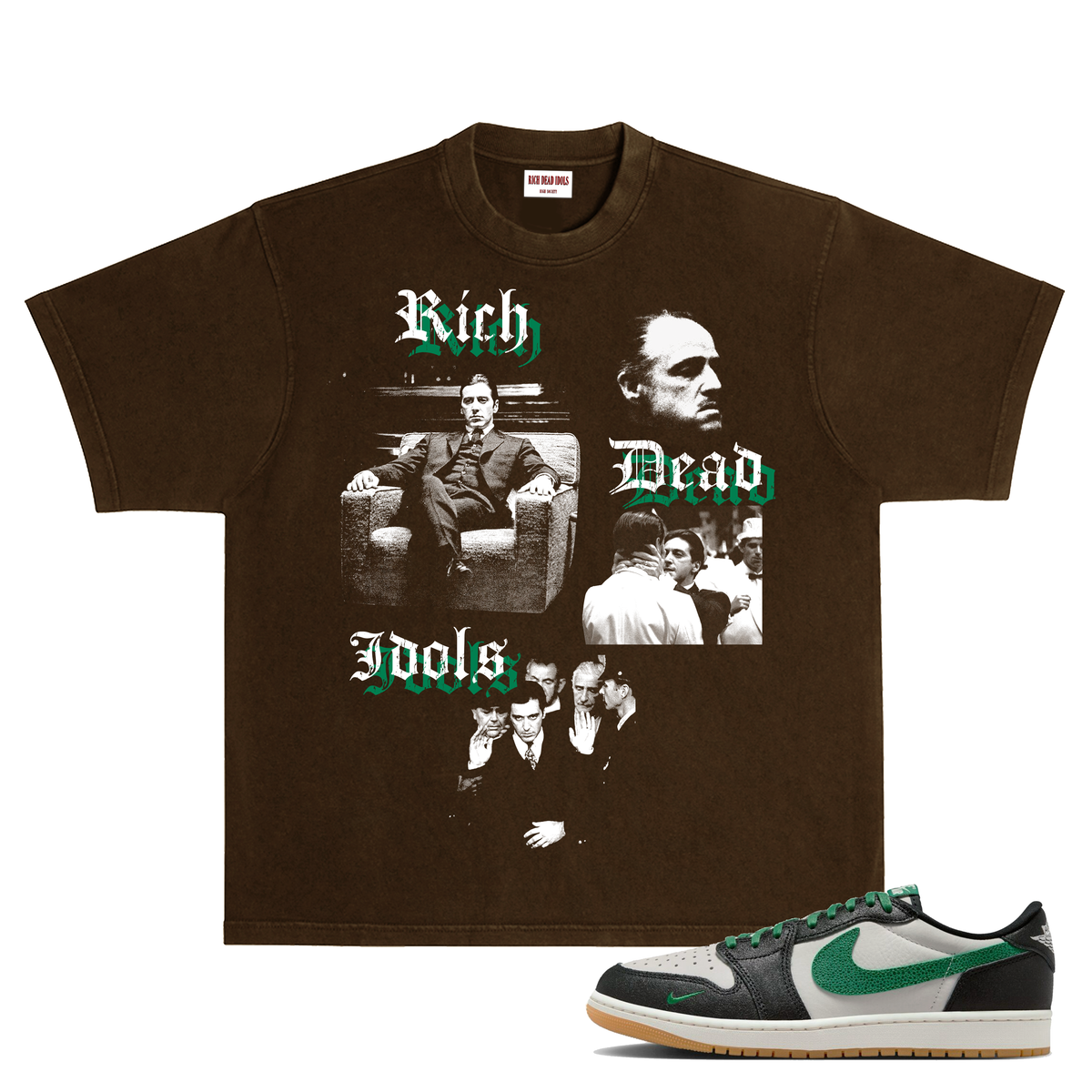 "MICHAEL CORLEONE" T-SHIRT BROWN