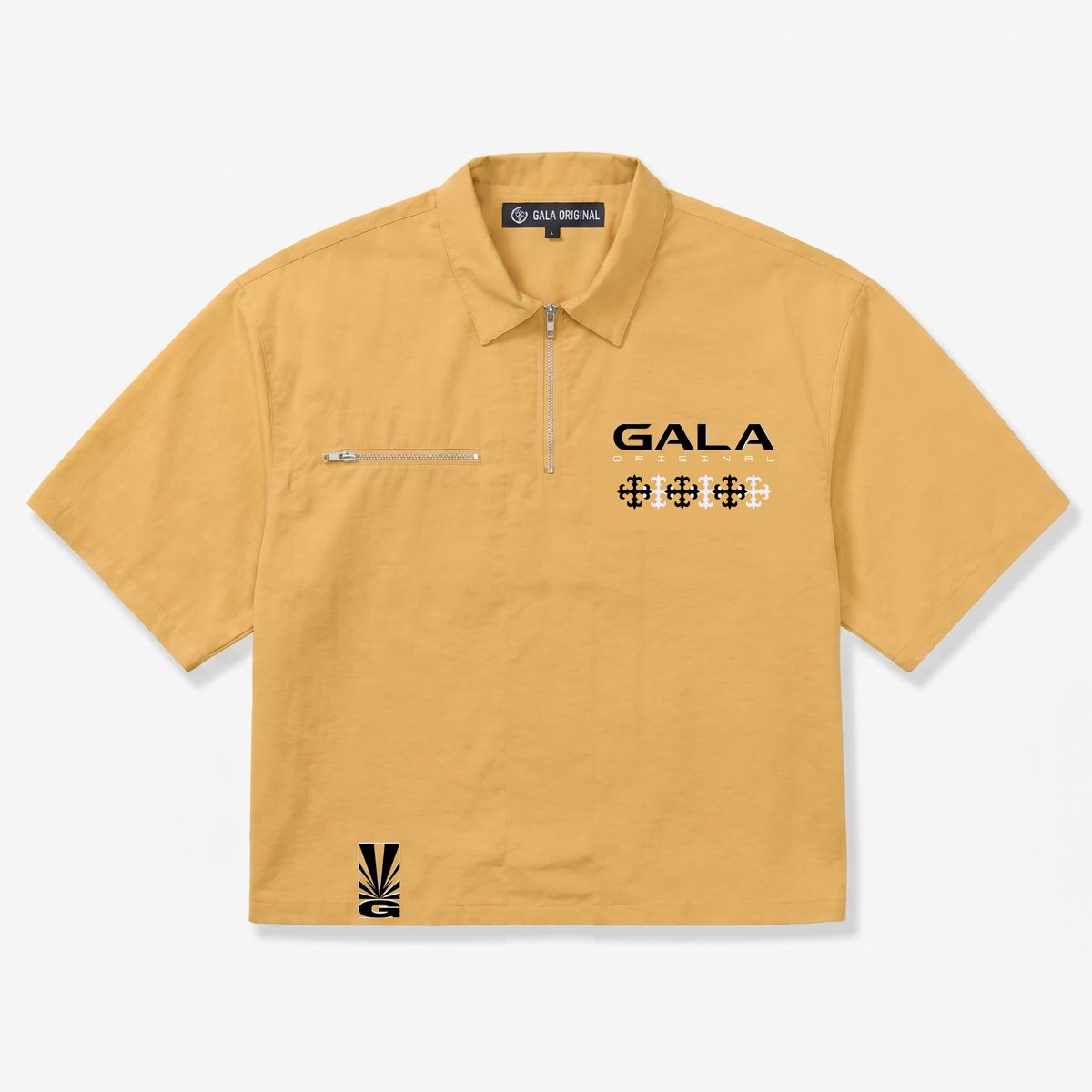 "GRAVEYARD" ZIP SHIRT (GOLD)