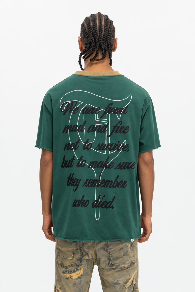 "RUTHLESS" Dark Green Long Sleeve
