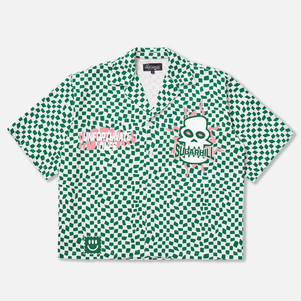 "FLOATING" WORK SHIRT (GREEN WARP)