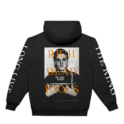 "ELVIS" HOODIE BLACK ORANGE