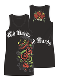 DRAGON ROSES RIB TANK DRESS